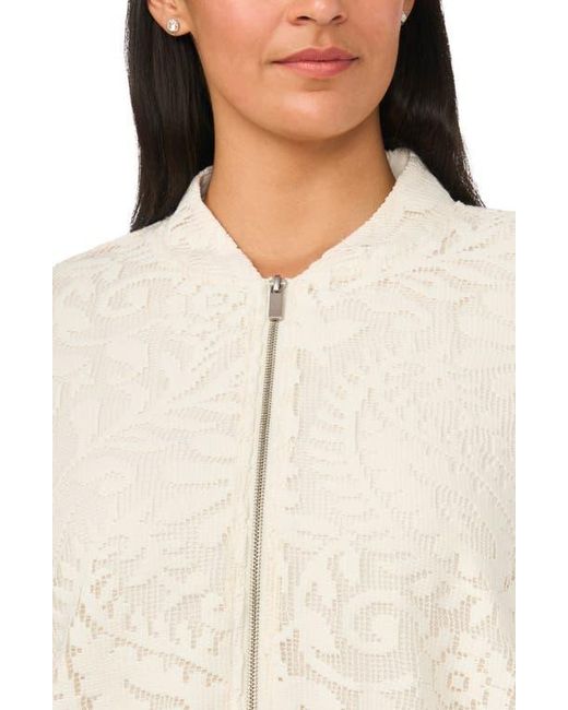 Halogen® White Lace Bomber Jacket