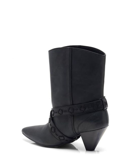 Free People Black Bronte Belt Wrapped Western Boot
