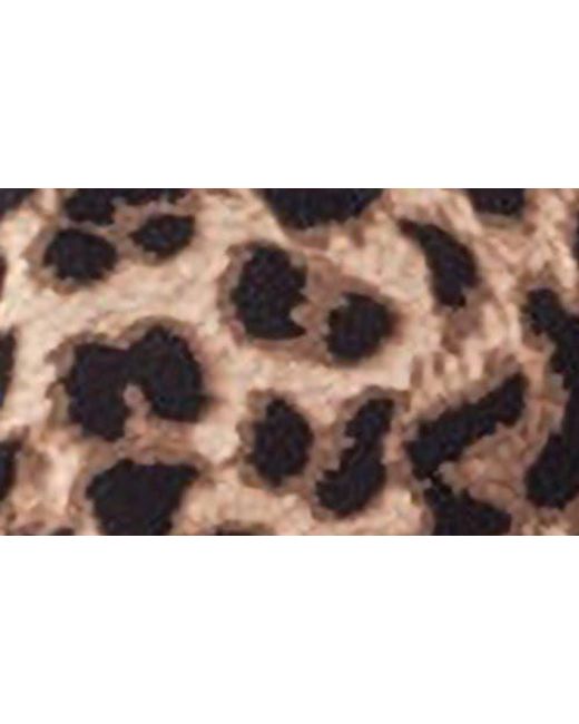 Edikted Brown Dalya Print Puffer Jacket