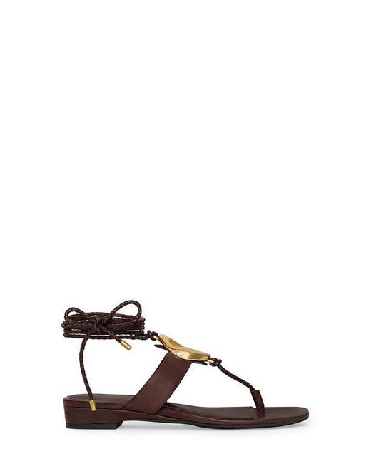 Rebecca Minkoff Brown G Ankle Wrap Sandal