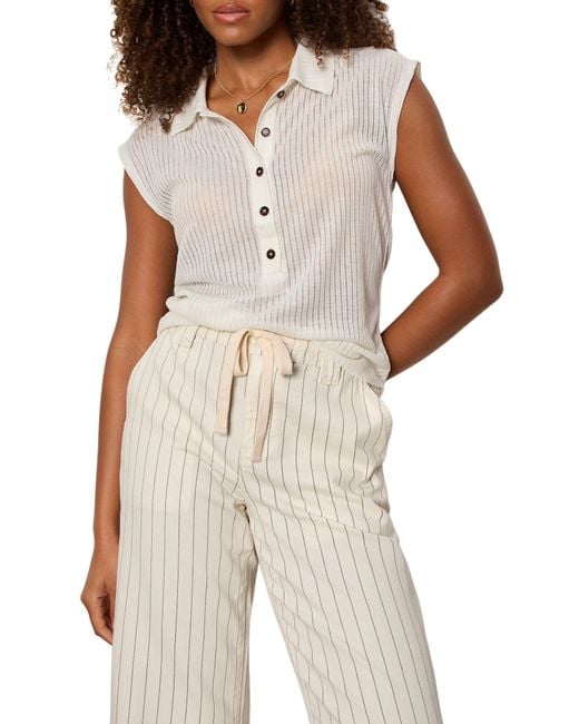 Sanctuary White Everyday Muse Collared Top