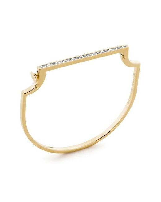 Monica Vinader White Signature Skinny Pavé Lab Grown Diamond Bangle