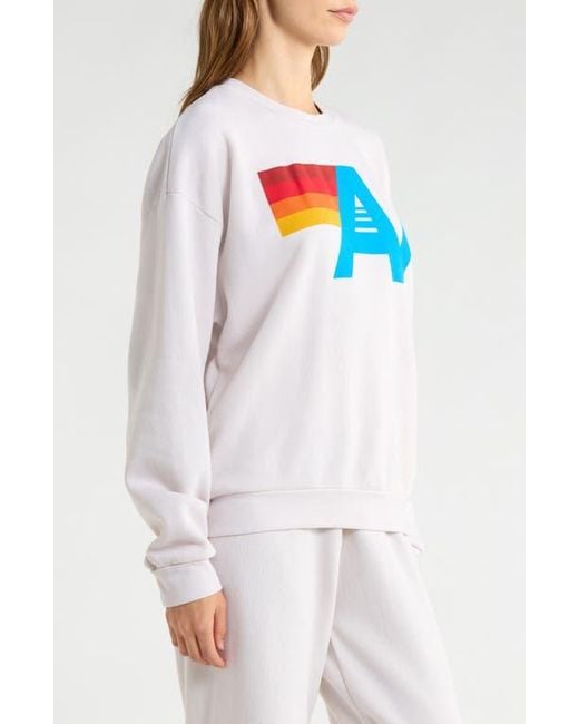 Aviator Nation White Logo Crewneck Sweatshirt