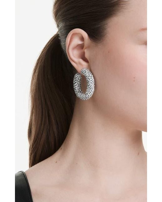 Swarovski Black Sublima Hoop Earrings