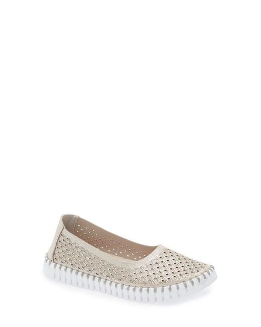 Ilse Jacobsen Gray Tulipu Perforated Slip-On Sneaker