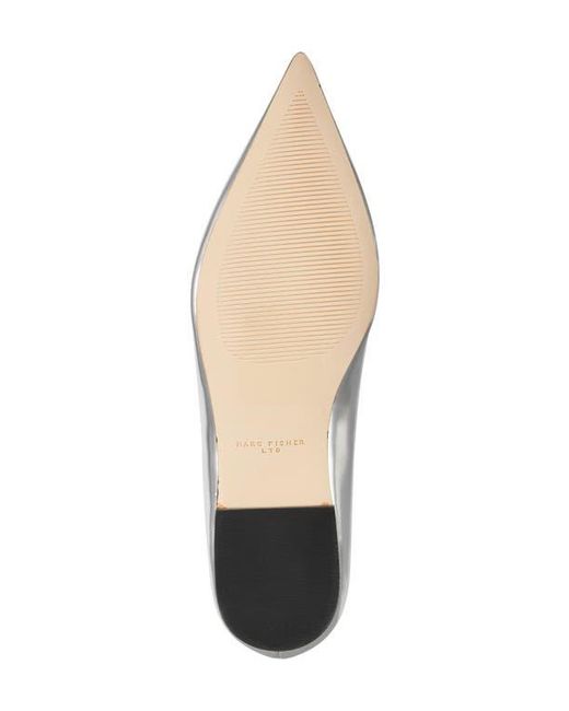 Marc Fisher White Casee Pointed Toe Flat