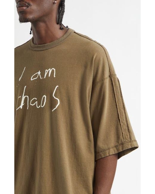 Undercover I Am Chaos Oversize Graphic T-Shirt in Brown for Men | Lyst