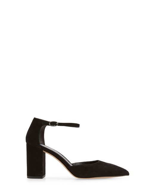 Nordstrom Black Paola Ankle Strap Pointed Toe Pump