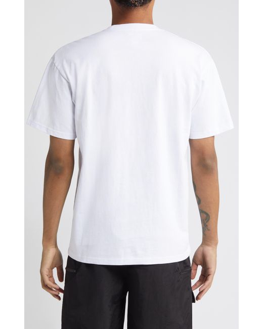 BBCICECREAM White Embellish Arch Logo Cotton Graphic T-shirt for men