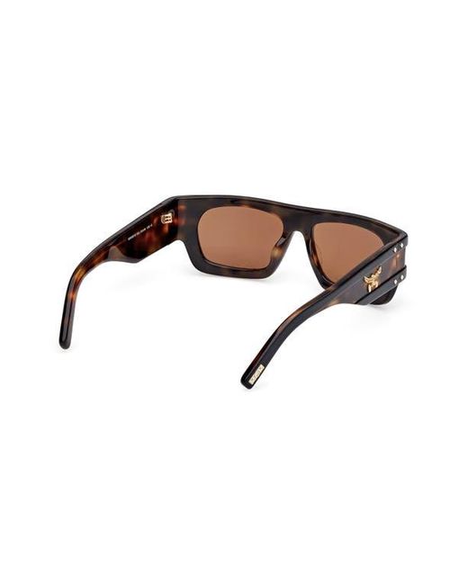 MCM Brown 54Mm Rectangle Sunglasses