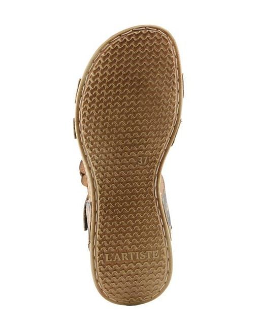 Spring Step Multicolor Off Center Sandal