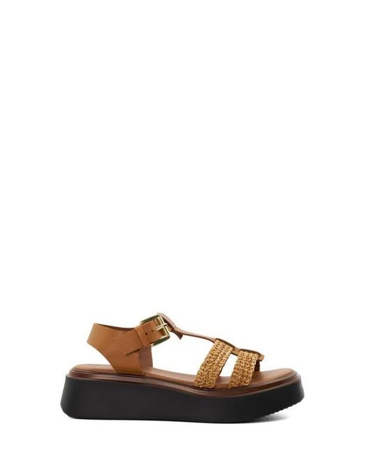 Dune Brown Lyons Platform Sandal