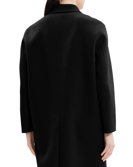 Theory Wool & Cashmere Car Coat in Black Lyst