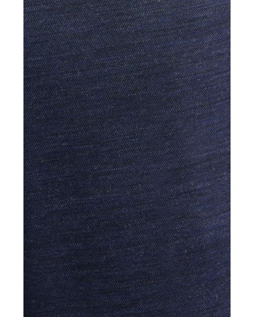 Bugatchi Blue Flat Front Knit Wool Blend Chinos for men
