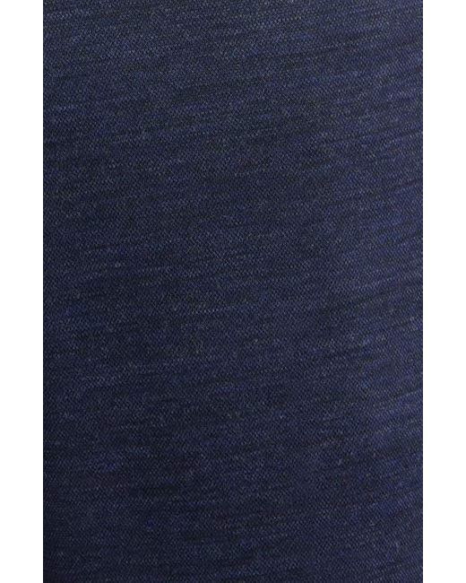 Bugatchi Blue Flat Front Knit Wool Blend Chinos for men