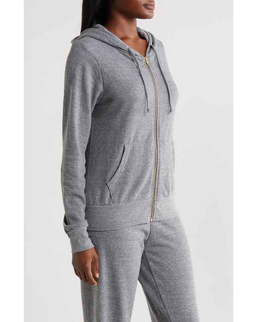 Aviator Nation Gray Bolt Zip Hoodie