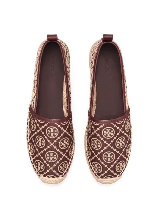 Tory Burch Pink T Monogram Platform Espadrille
