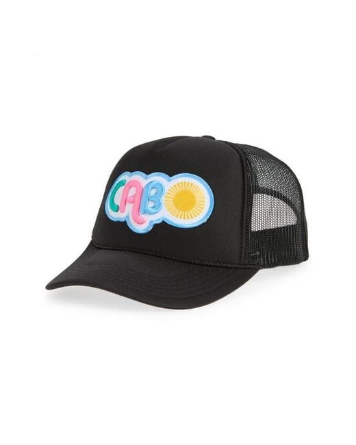 Local Beach Black Cabo Patch Trucker Hat