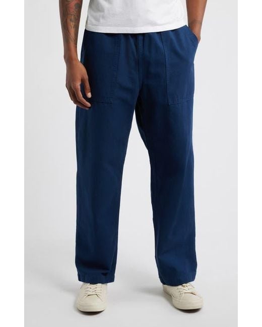 Service Works Blue Organic Cotton Canvas Drawstring Chef Pants for men