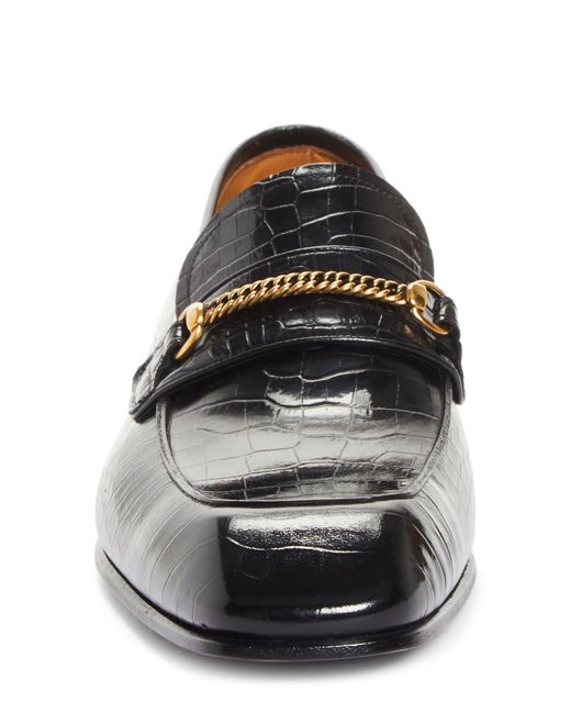 Tom Ford Black Bailey Chain Detail Loafer for men