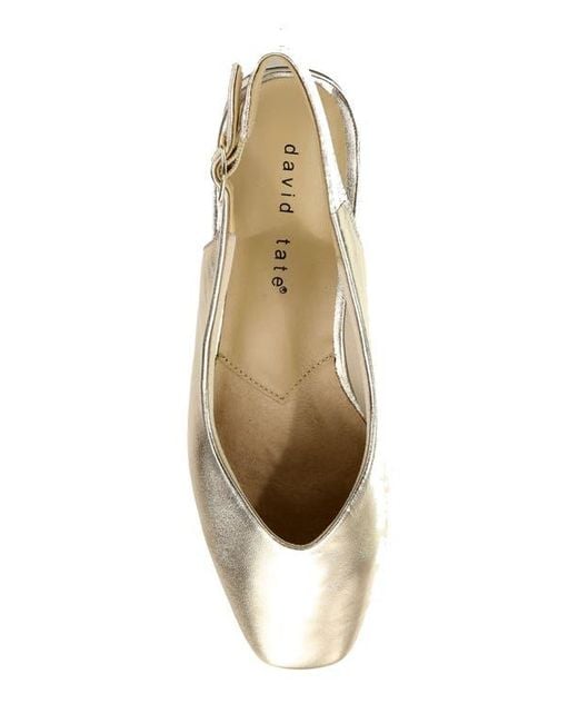 David Tate Natural Sugar Slingback Pump