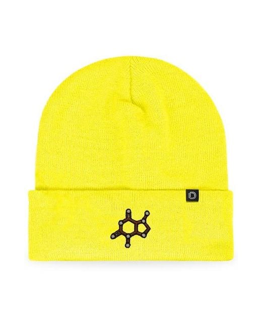 Alix Yellow Molecule Beanie for men
