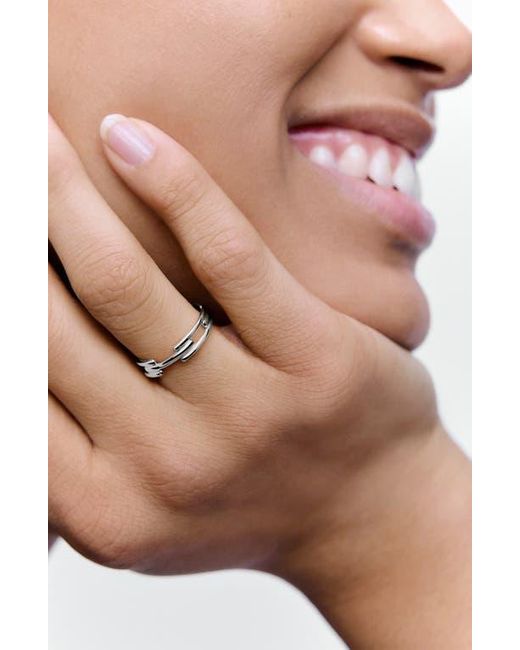 Monica Vinader Metallic Signature Link Stacking Ring