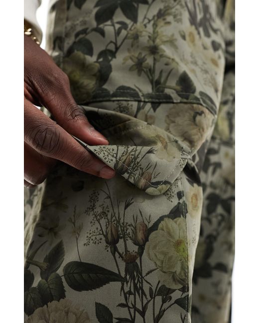 ASOS Multicolor Floral Print baggy Cargo Pants for men