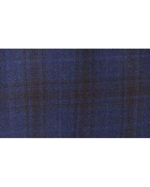 Canali Blue Siena Regular Fit Plaid Wool Sport Coat for men
