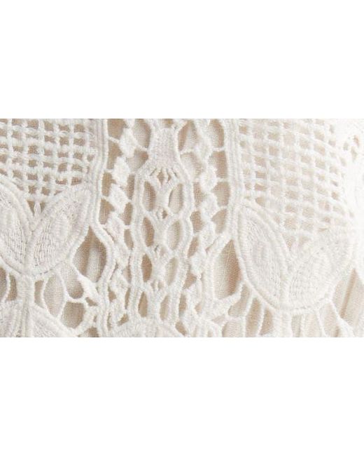 Lucky Brand White Lace Bodice Jumpsuit