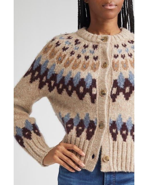 Veronica Beard Blue Christina Baby Alpaca Blend Cardigan