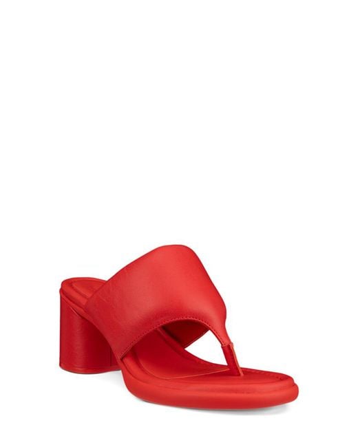 Ecco Red Sculpted Lx Slide Sandal