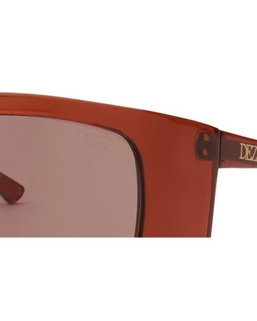 DEZI Brown Slim Thique Wrap Sunglasses