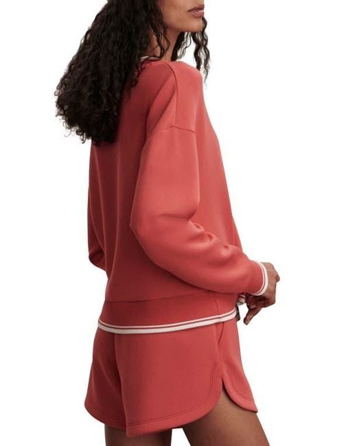 Varley Red Blithe Crop Sweatshirt