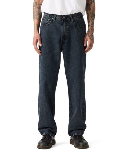 Levi's Blue 568 Loose Straight Leg Jeans for men