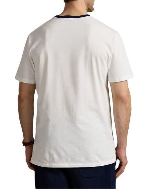 Polo Ralph Lauren White Big & Tall Logo Jersey T-Shirt for men