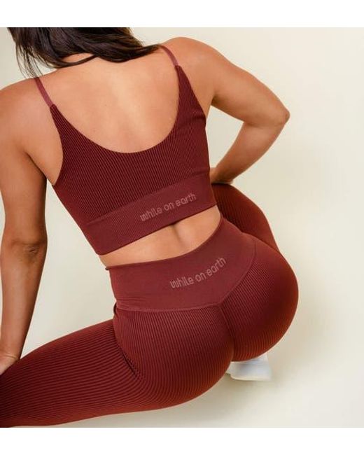 while on earth™ Red Aura Bra