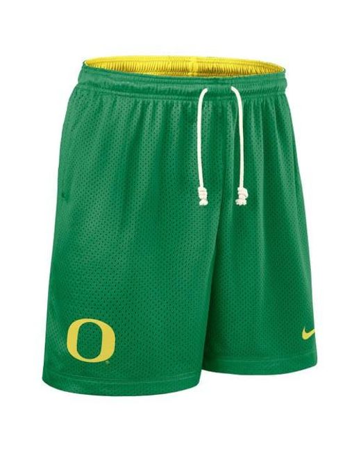Nike Green Oregon Ducks 2025 Sideline Reversible Performance Shorts for men