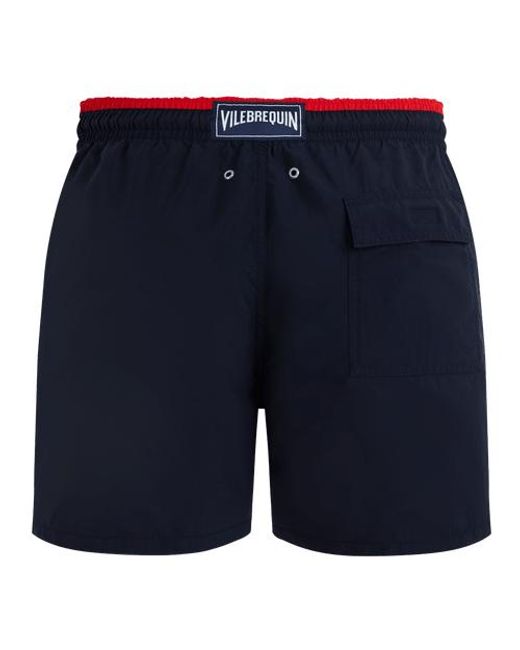 Vilebrequin Blue Solid Bicolor Swim Shorts for men
