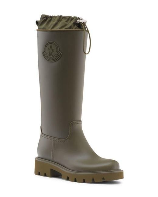 Moncler Green Kickstream Waterproof Rain Boot