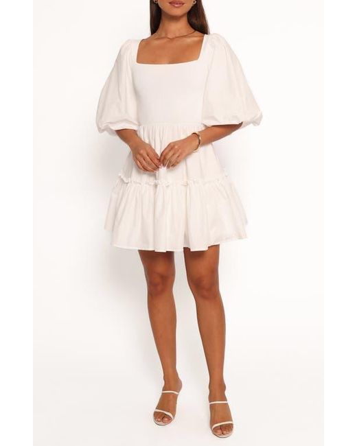 Petal & Pup Natural Meredith Fit & Flare Minidress
