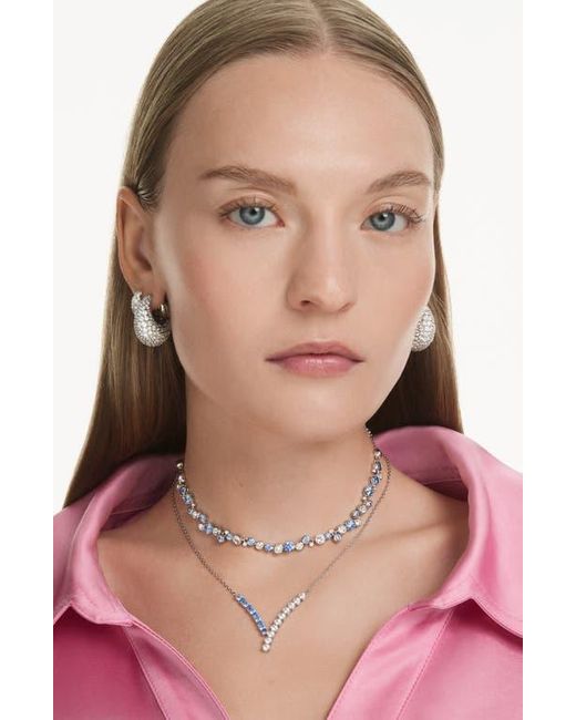 Swarovski Metallic Sublima Crystal Hoop Earrings