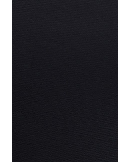 Area Black Crystal Cluster Draped Long Sleeve Jersey Minidress