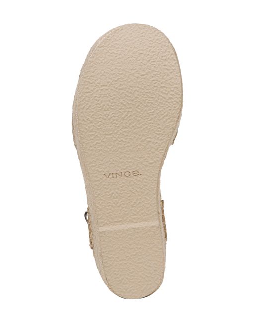Vince Natural Belisa Ankle Strap Espadrille Platform Wedge Sandal