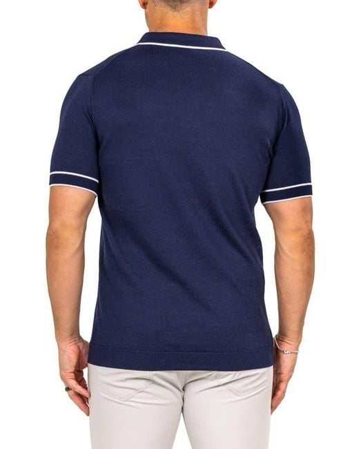 Maceoo Blue Marthy Polo for men