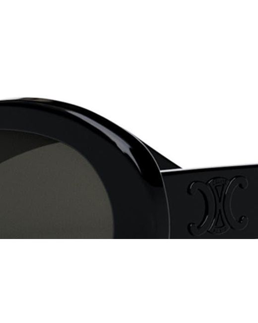 Céline Black Triomphe 52mm Oval Sunglasses