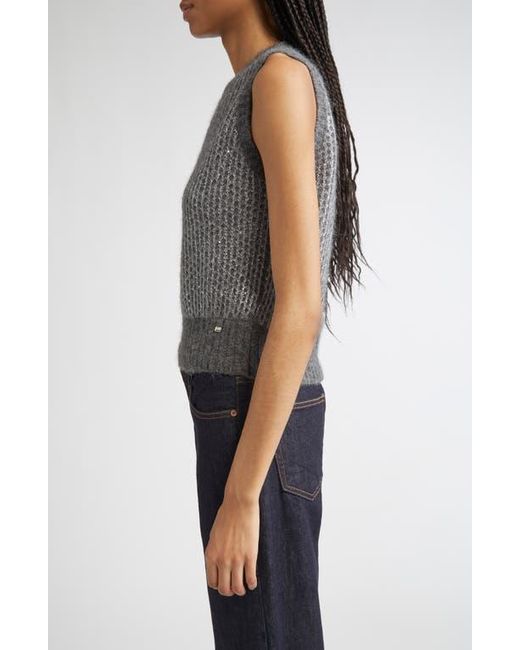 Herno Black Sequin Metallic Sleeveless Sweater