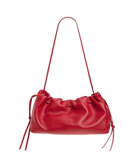 Altuzarra Red Drawstring Leather Clutch