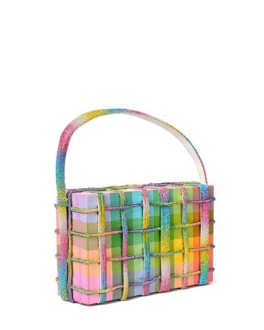 Simitri Green Etoile Clutch