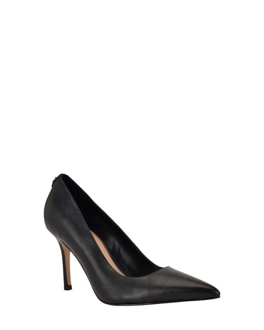 Guess Black Prindy Croc Embossed Pump